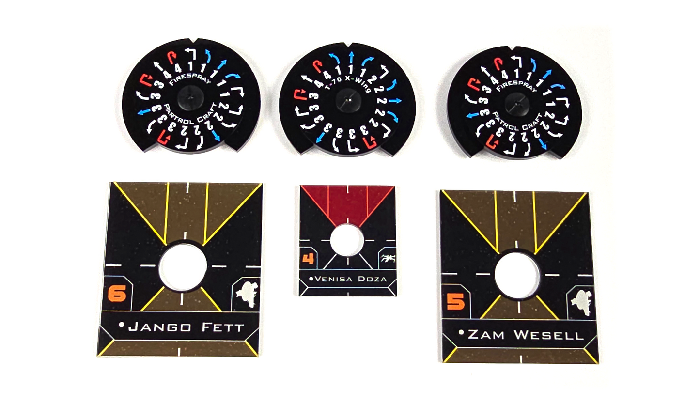 Full Dial and Base plates. Jango Fett/Venisa Doza/Zam Wesell