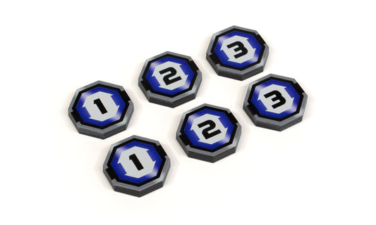 Unit ID (Blue 1-3) Token Set (Double Sided) for Star Wars Legion