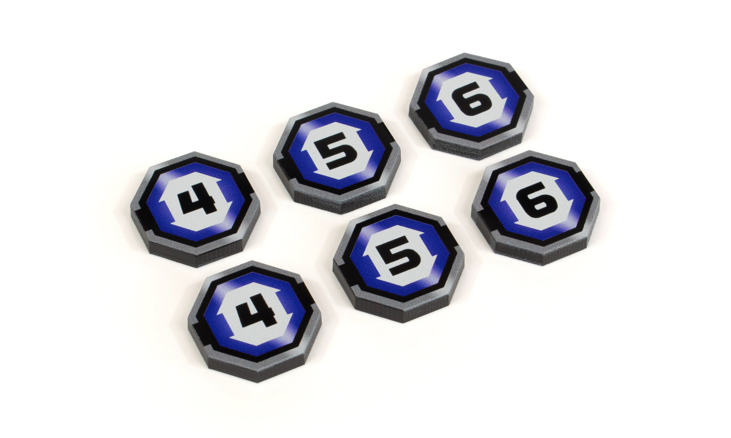 Unit ID (Blue 4-6) Token Set (Double Sided) for Star Wars Legion