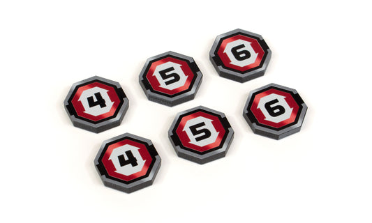 Unit ID (Red 4-6) Token Set (Double Sided) for Star Wars Legion