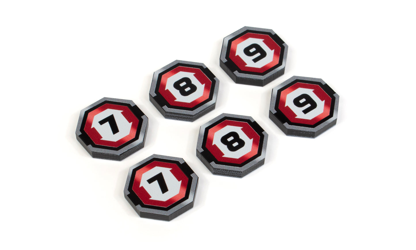 Unit ID (Red 7-9) Token Set (Double Sided) for Star Wars Legion