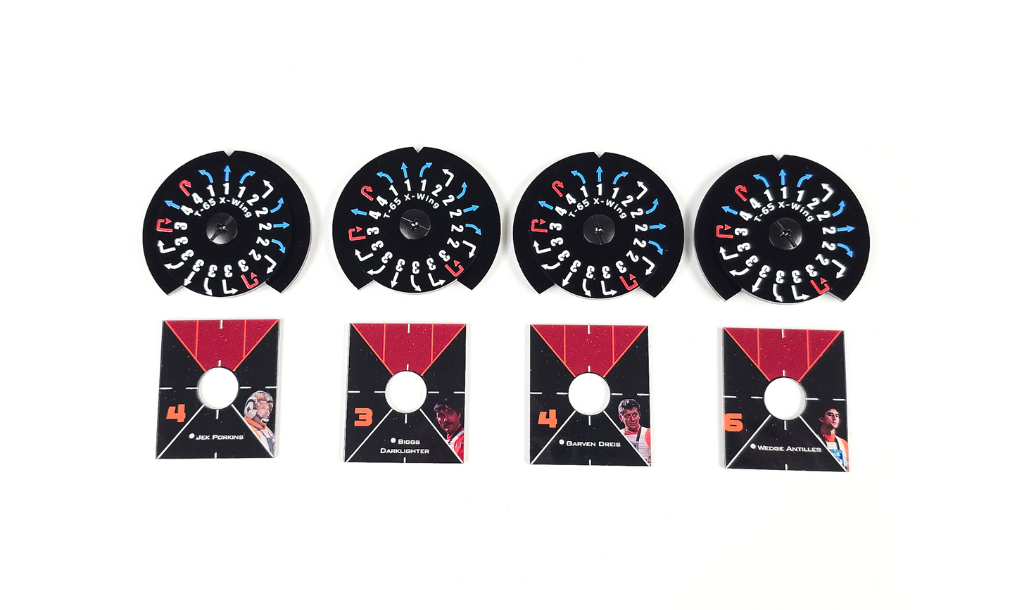 Full Dial and Base plates. X-Wing Pilots