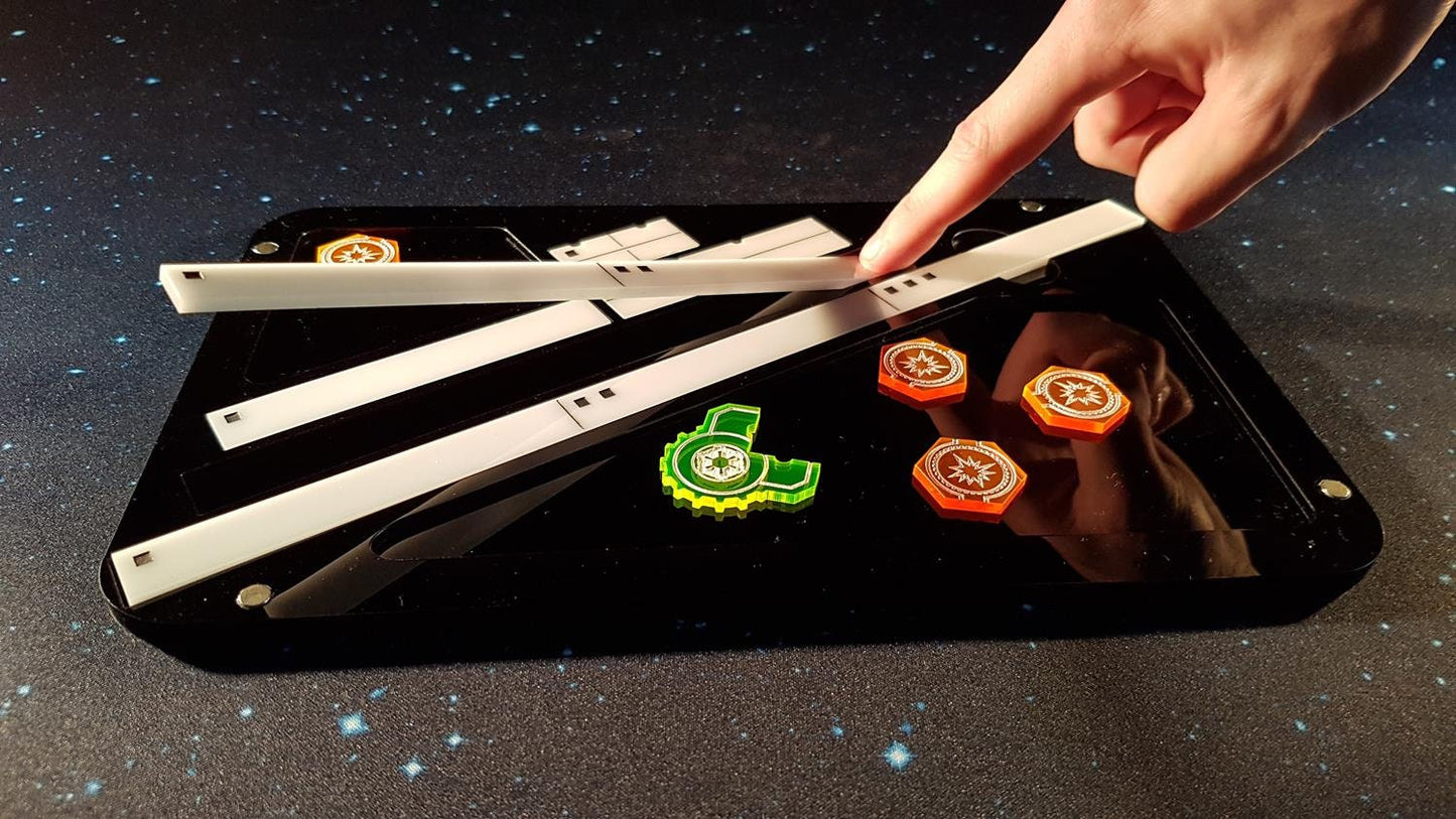 V2 Acrylic Colour Print Gaming Template Tray for Star Wars X-Wing
