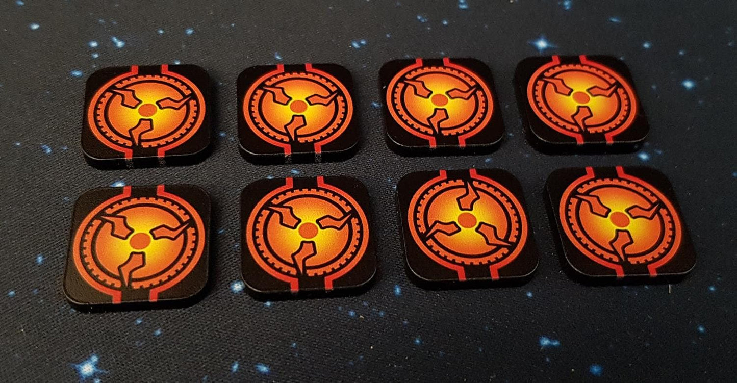 V2 Acrylic Colour Printed Gaming ION Tokens for Star Wars X-Wing