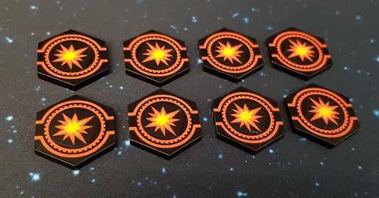 V2 Acrylic Colour Printed Gaming Critical Tokens for Star Wars X-Wing