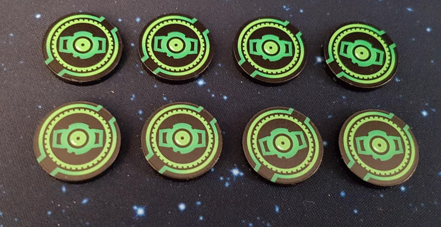 V2 Acrylic Colour Printed Gaming Calculate Tokens for Star Wars X-Wing