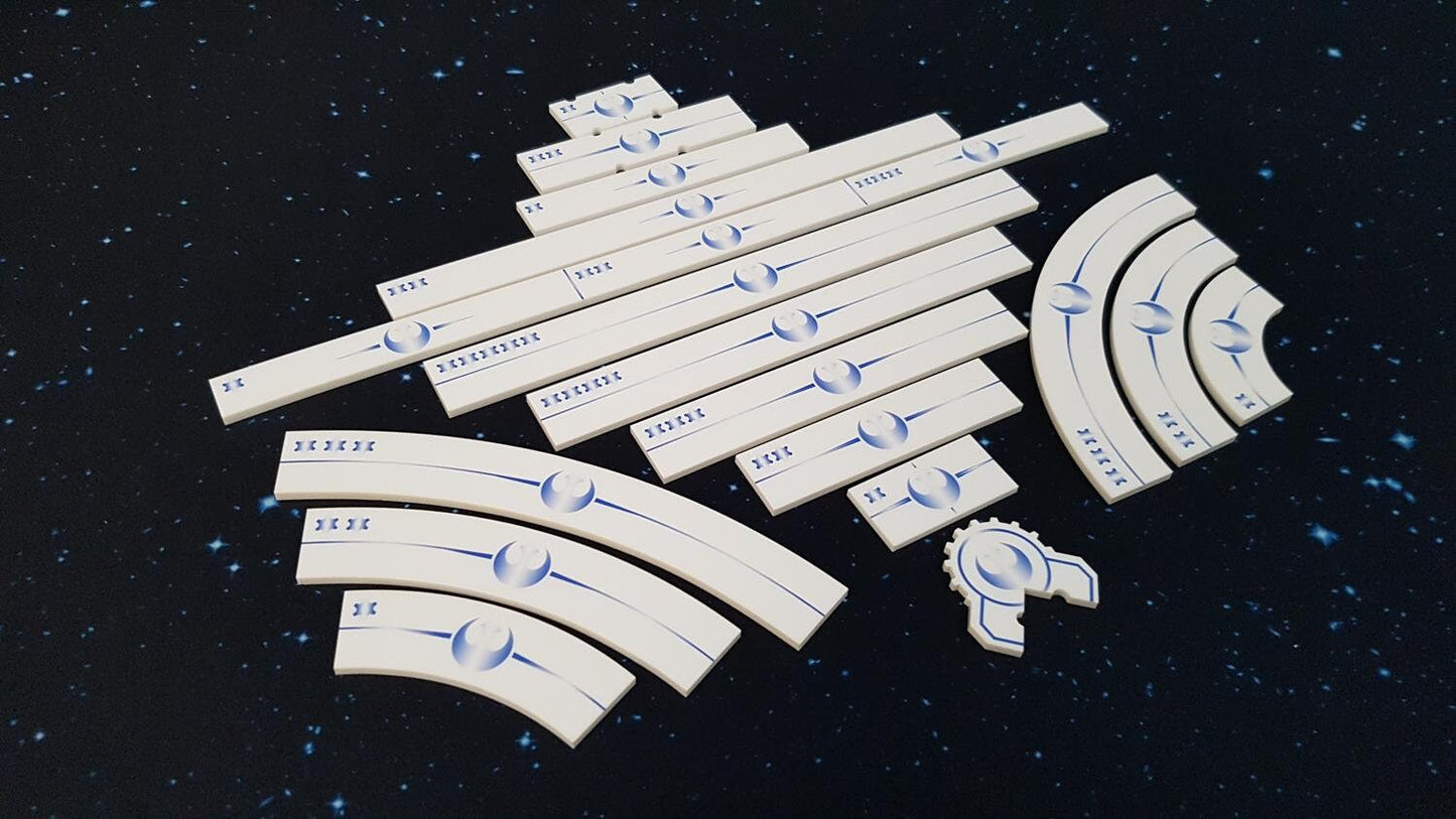 V2 Acrylic Colour Printed Gaming Templates (Rebel) for Star Wars X-Wing