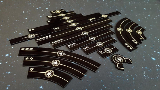 V2 Acrylic Colour Printed Gaming Templates (Galactic Republic)