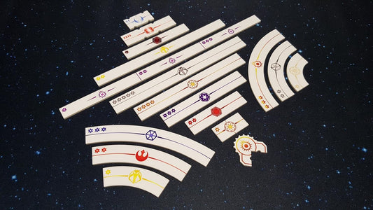 V2 Acrylic Colour Printed Gaming Templates (Mixed Factions) for Star Wars X-Wing