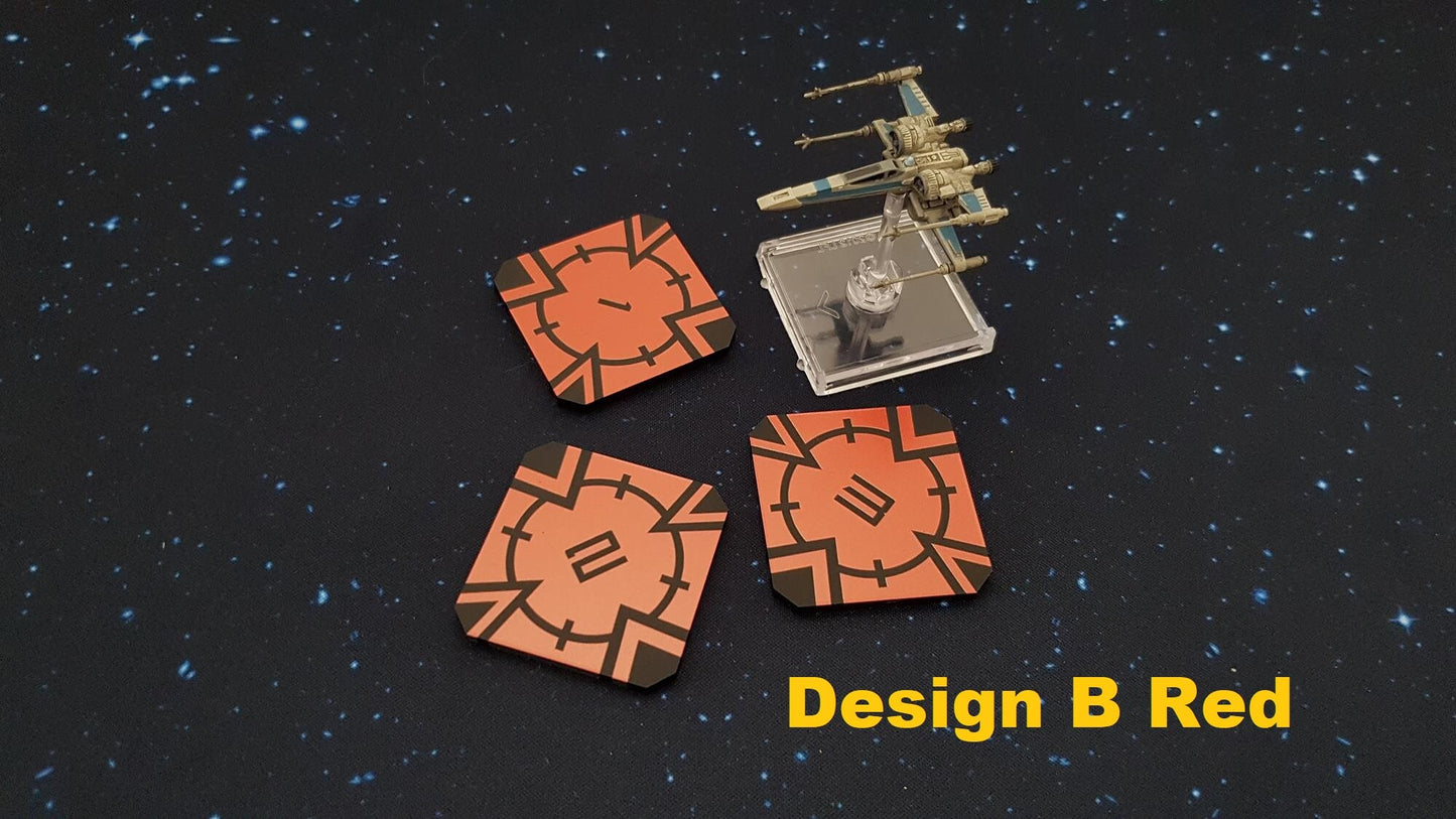 V2 Acrylic Colour Printed Gaming Over Sized Tokens for Star Wars X-Wing