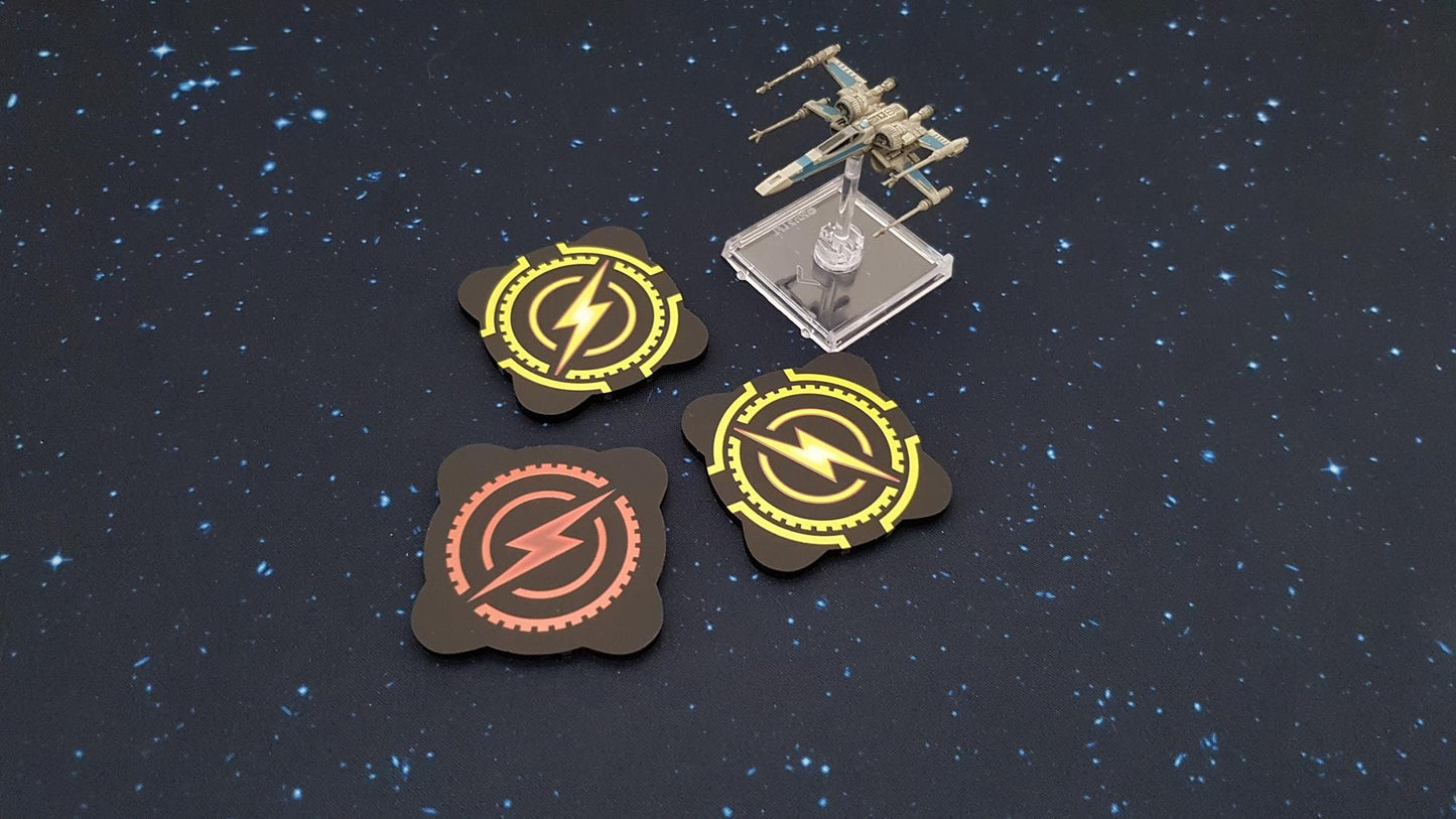 V2 Acrylic Colour Printed Gaming Over Sized Tokens for Star Wars X-Wing
