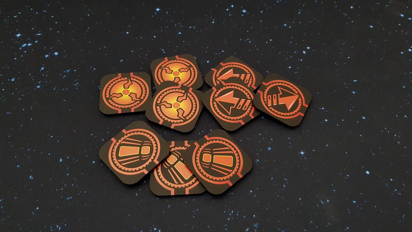 V2 Acrylic Colour Printed Gaming Over Sized Tokens for Star Wars X-Wing