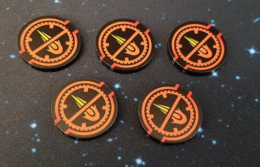 V2 Acrylic Colour Printed Gaming Disarm Tokens for Star Wars X-Wing