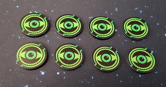 V2 Acrylic Colour Printed Gaming Focus Tokens for Star Wars X-Wing