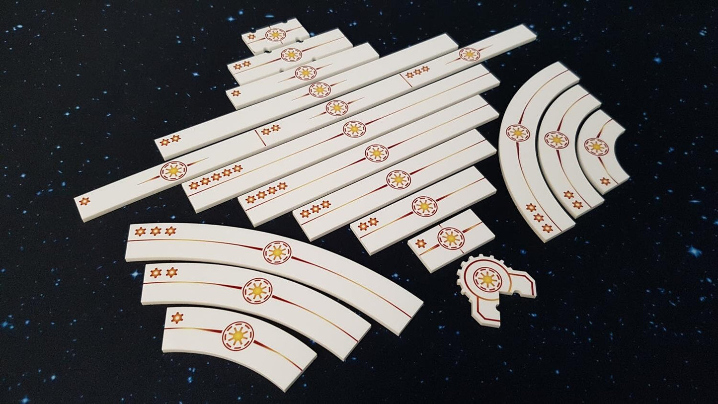 V2 Acrylic Colour Printed Gaming Templates (Galactic Republic)