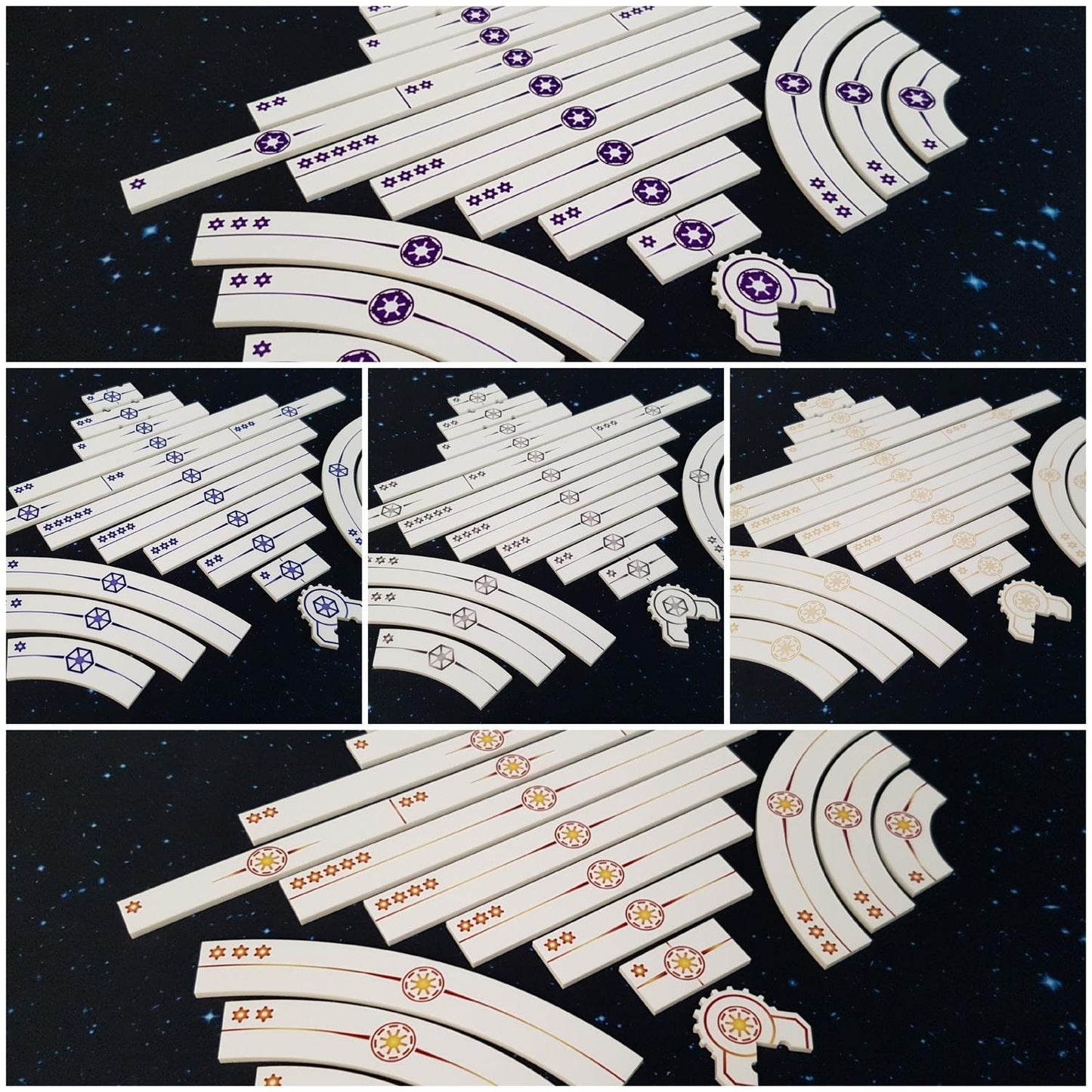 V2 Acrylic Colour Printed Gaming Templates (Galactic Republic)