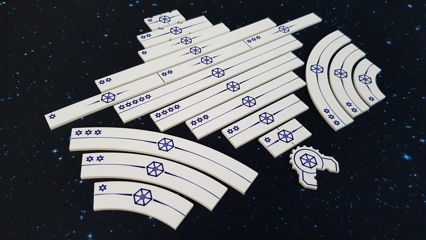 V2 Acrylic Colour Printed Gaming Templates (Separatist Alliance) for Star Wars X-Wing