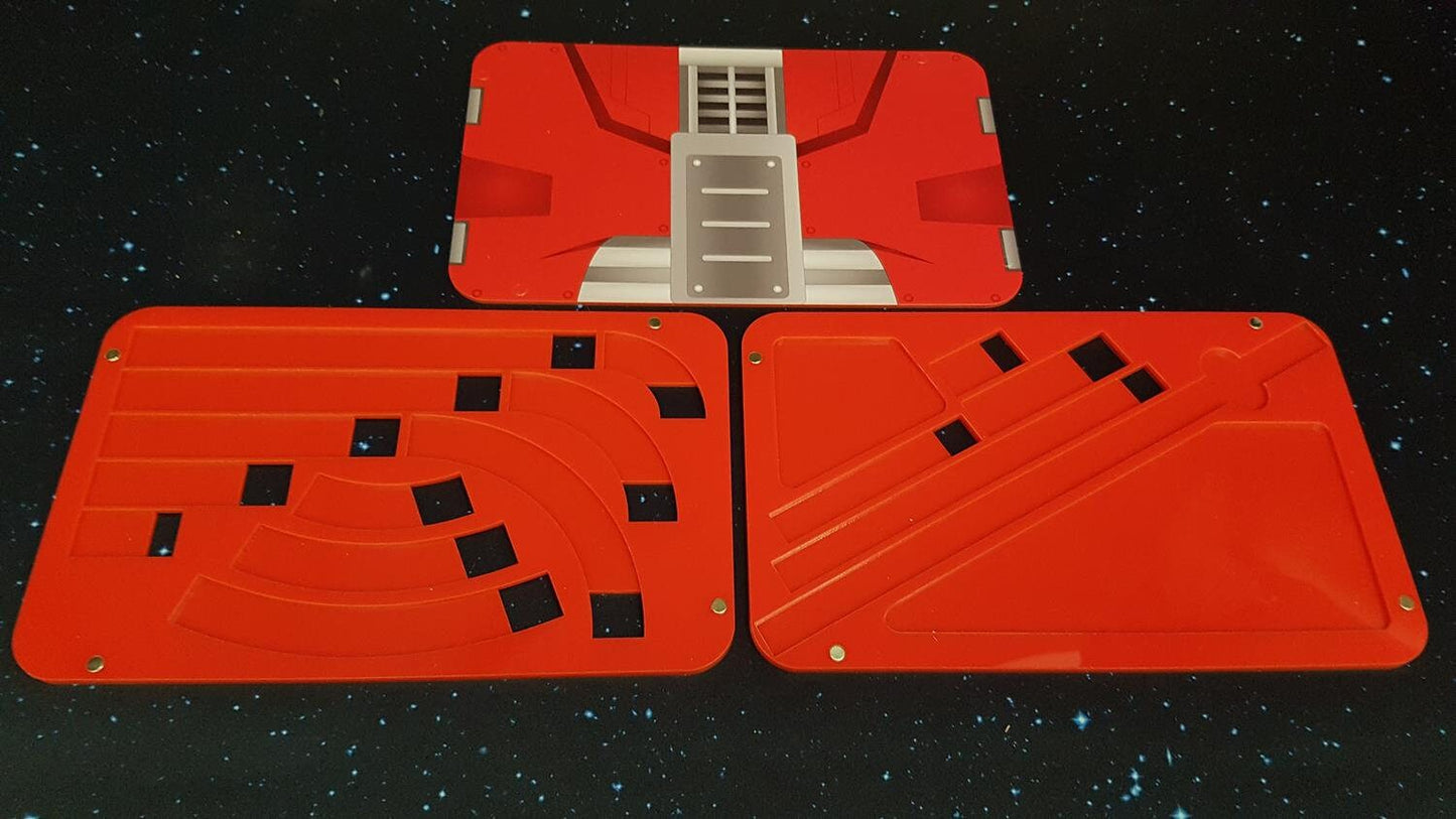V2 Iron Man Tray. LIMITED EDITION. (templates sold separately) for Star Wars X-Wing.