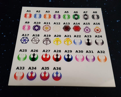 V2 Acrylic Colour Printed Damage Deck Holder (First Order) for Star Wars X-Wing