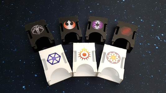 V2 Acrylic Colour Printed Damage Deck Holder (Mandalorian) for Star Wars X-Wing