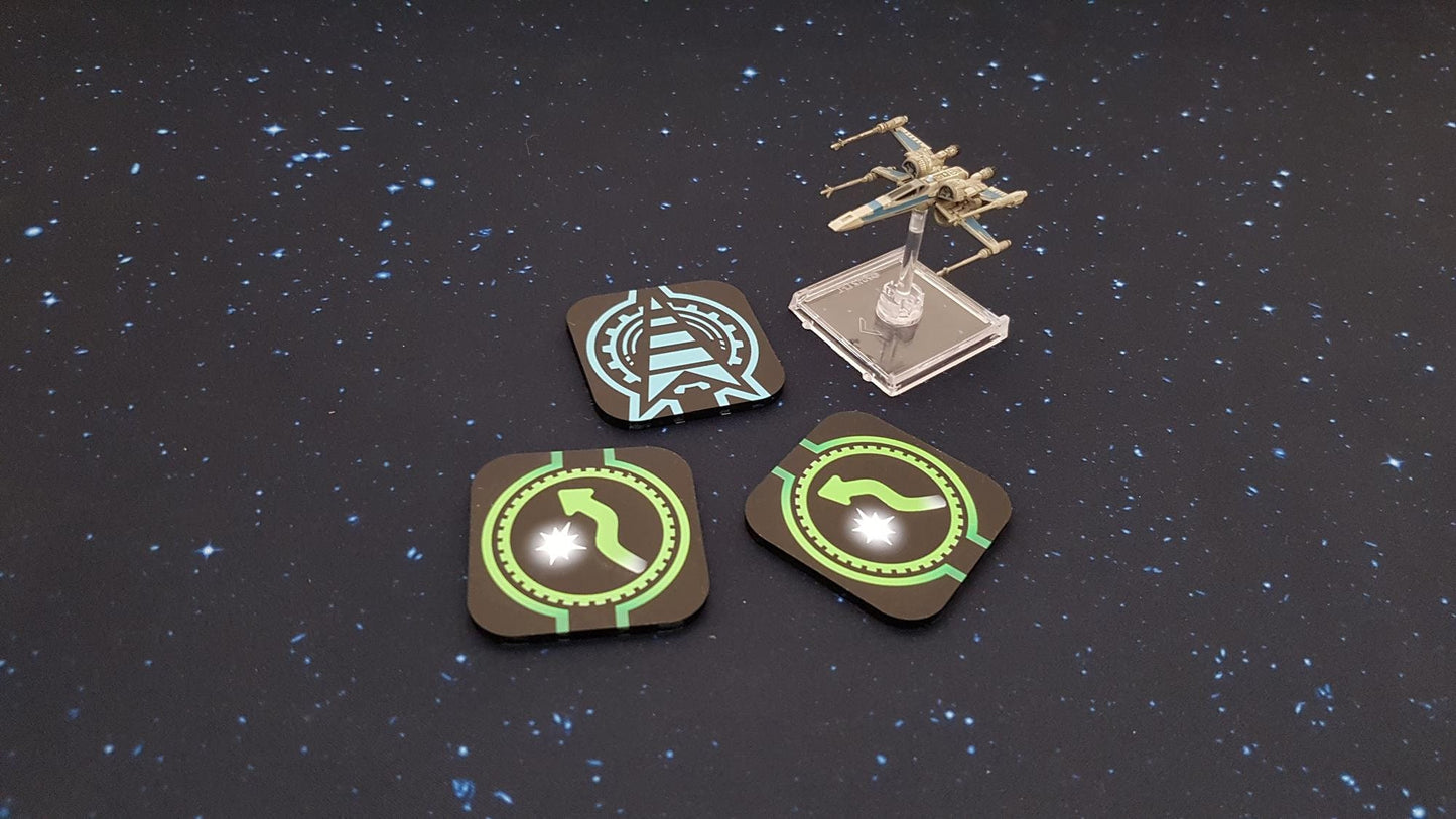 V2 Acrylic Colour Printed Gaming Over Sized Tokens for Star Wars X-Wing