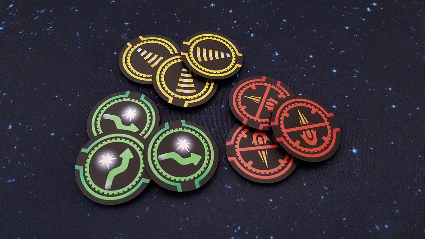 V2 Acrylic Colour Printed Gaming Over Sized Tokens for Star Wars X-Wing