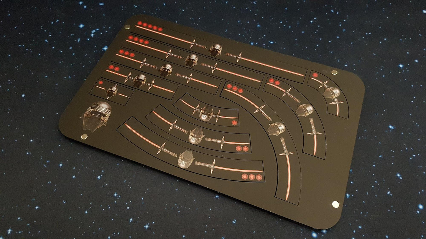 V2 Acrylic Colour Print Kylo Ren Gaming Template Tray *LIMITED EDITION* for Star Wars X-Wing