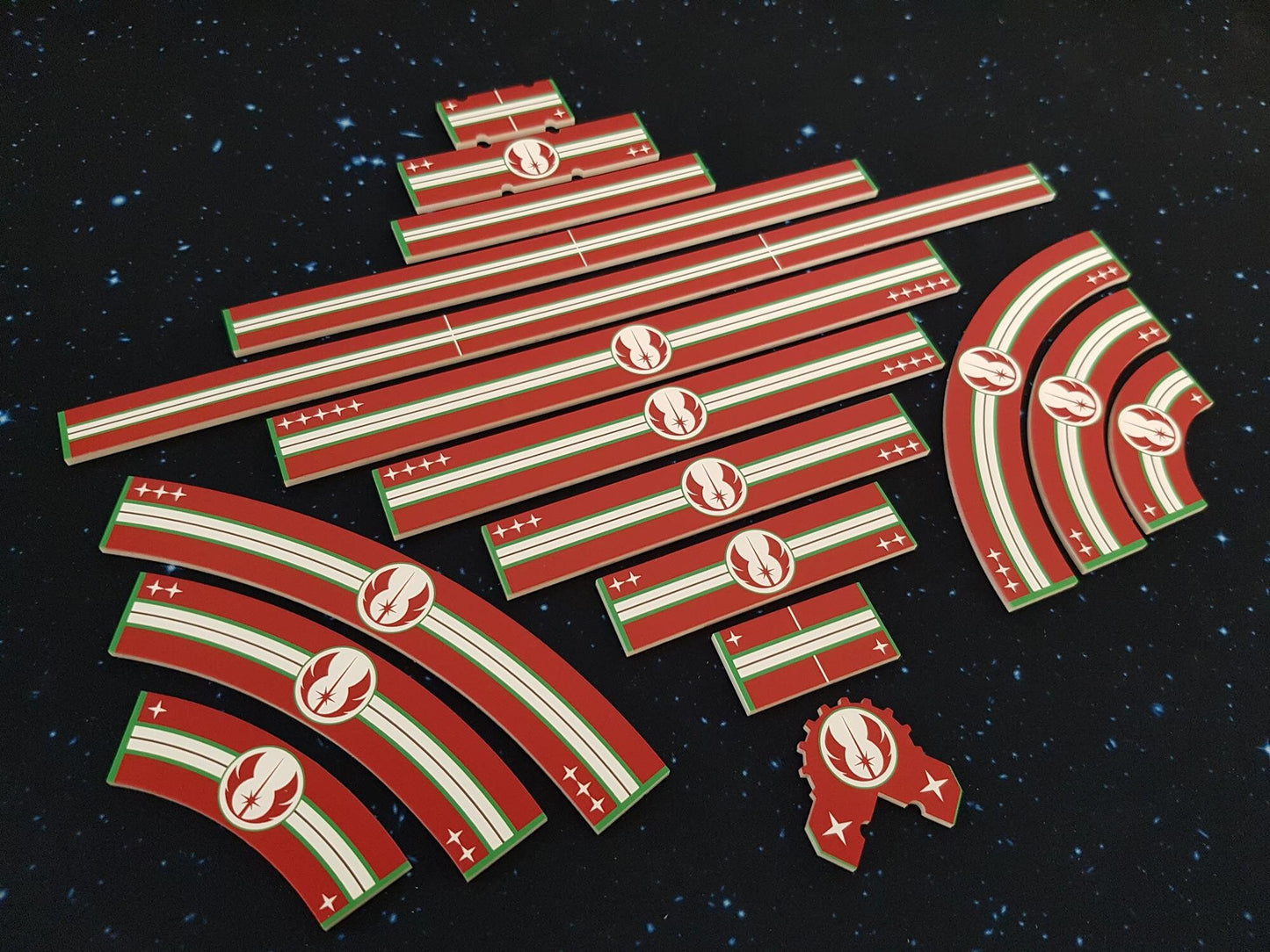 V2 White Acrylic Colour Printed Jedi Collection for Star Wars X-Wing