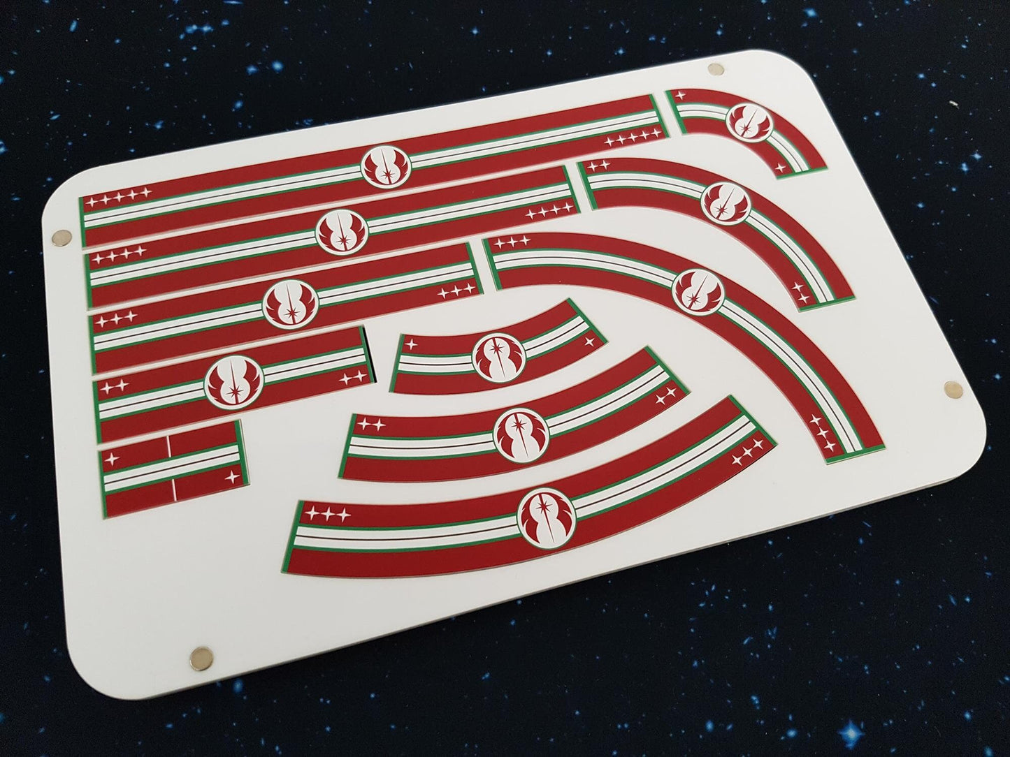V2 White Acrylic Colour Printed Jedi Collection for Star Wars X-Wing