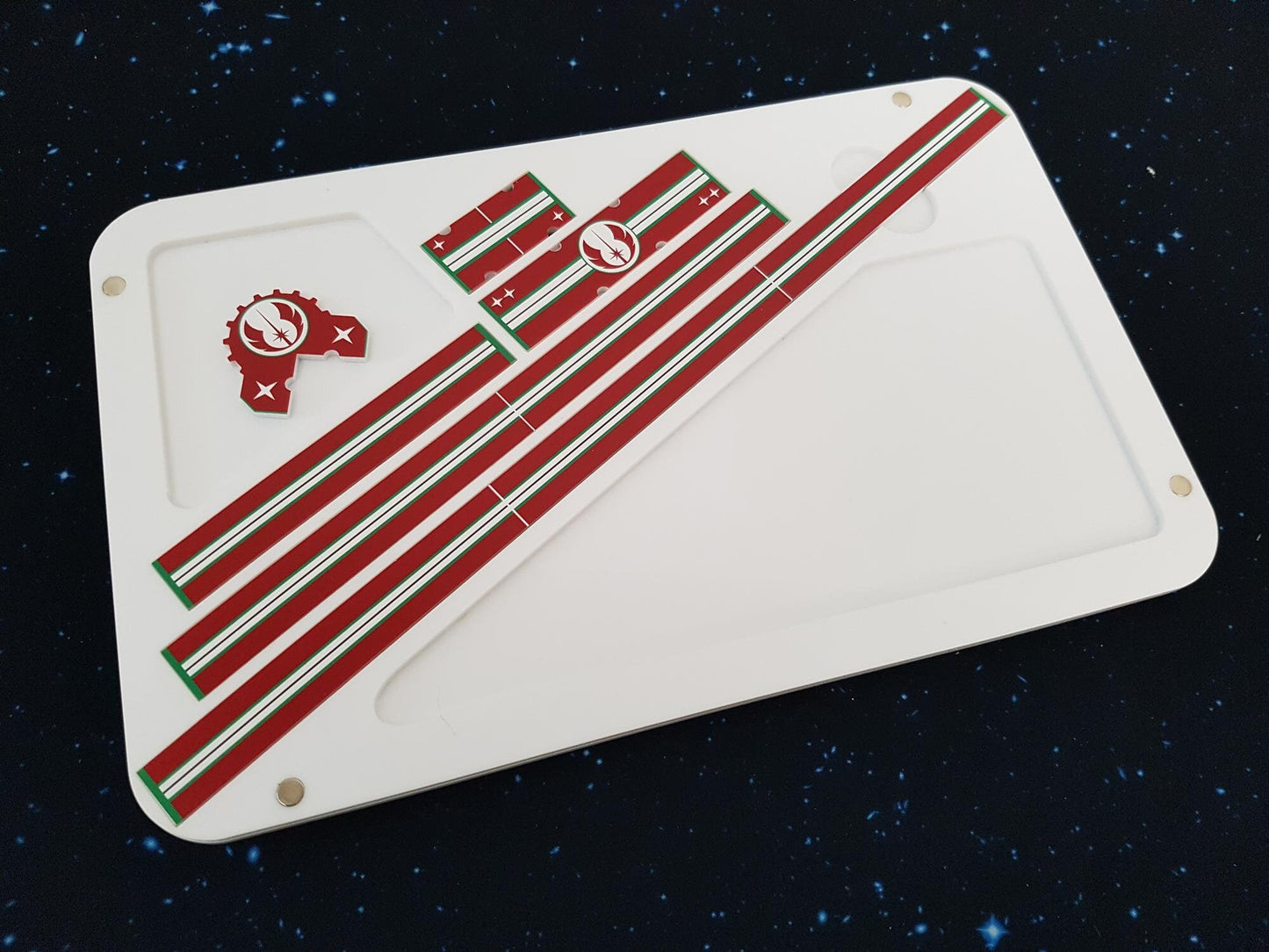 V2 White Acrylic Colour Printed Jedi Collection for Star Wars X-Wing
