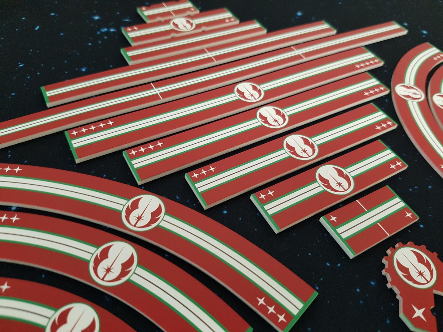 V2 White Acrylic Colour Printed Jedi Collection for Star Wars X-Wing