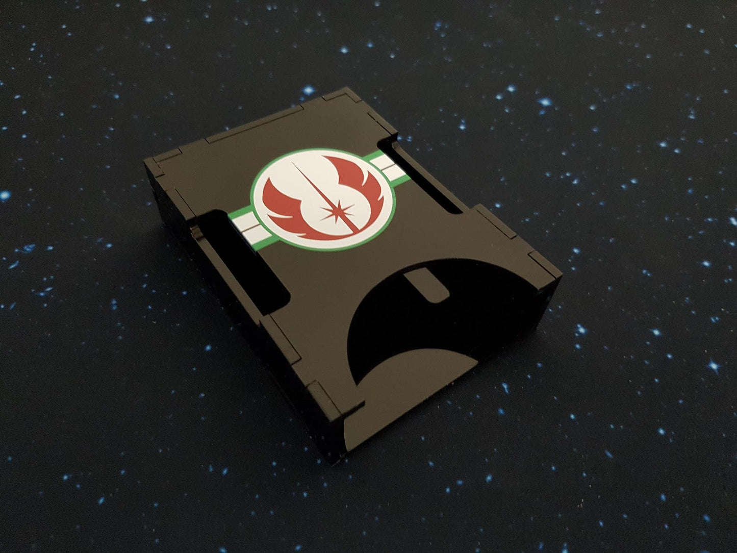 V2 Black Acrylic, Colour Printed Jedi Collection (Templates, Tray, Damage Decks) for Star Wars X-Wing