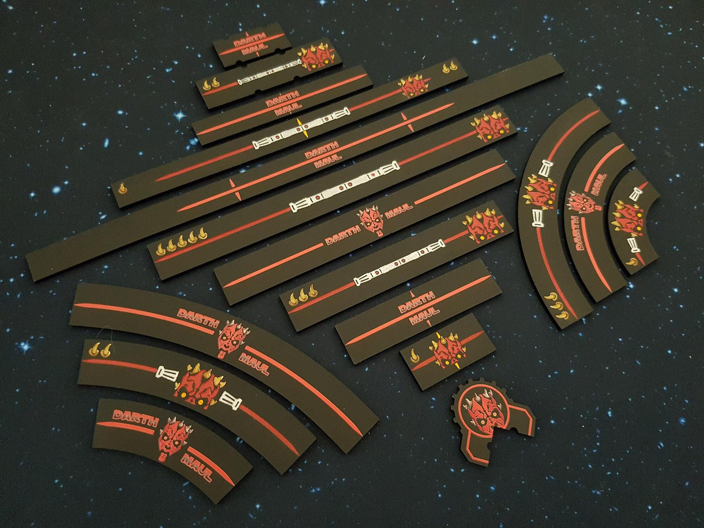 V2 Black Matt Acrylic Colour Printed and Engraved Darth Maul Collection *LIMITED EDITION 2* for Star Wars X-Wing