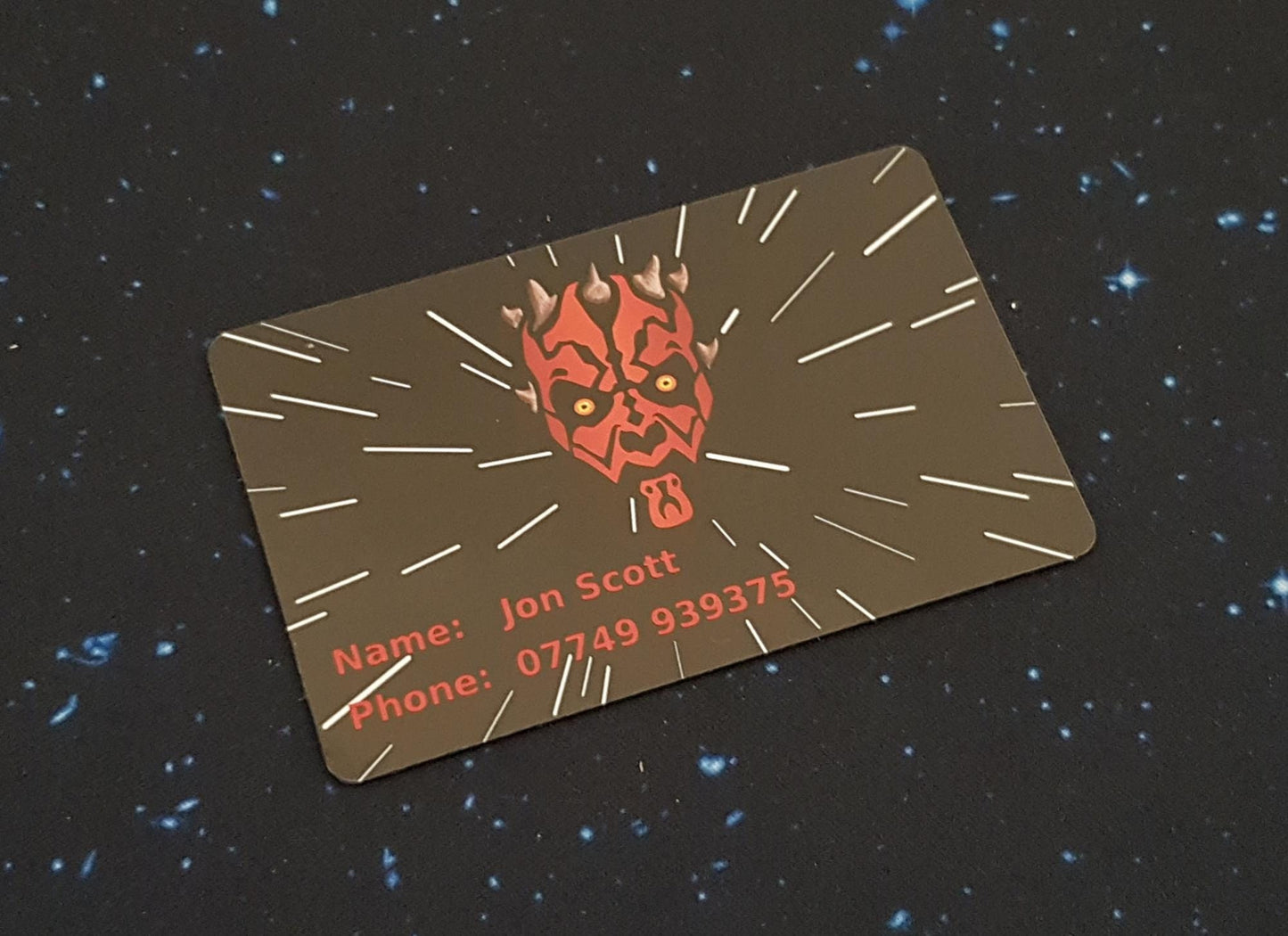 V2 Black Matt Acrylic Colour Printed and Engraved Darth Maul Collection *LIMITED EDITION 2* for Star Wars X-Wing