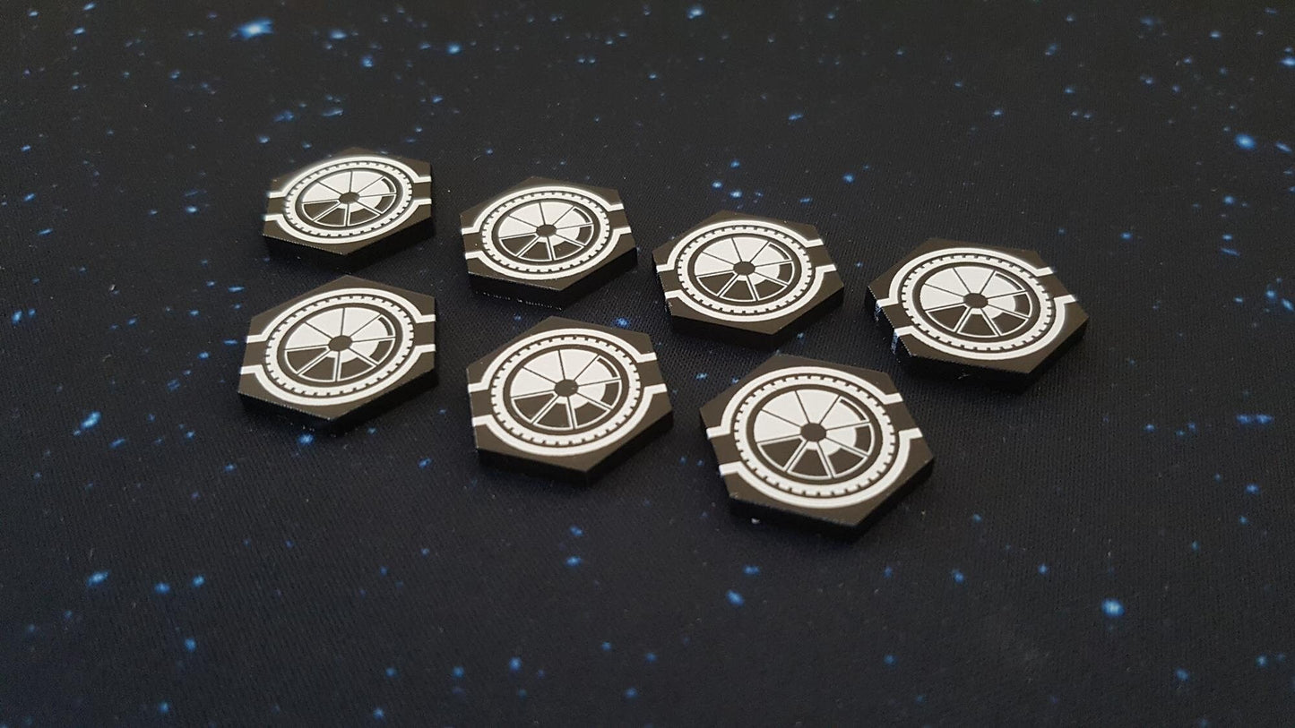 V2 Acrylic Colour Printed Gaming Delayed Fuses Tokens for Star Wars X-Wing