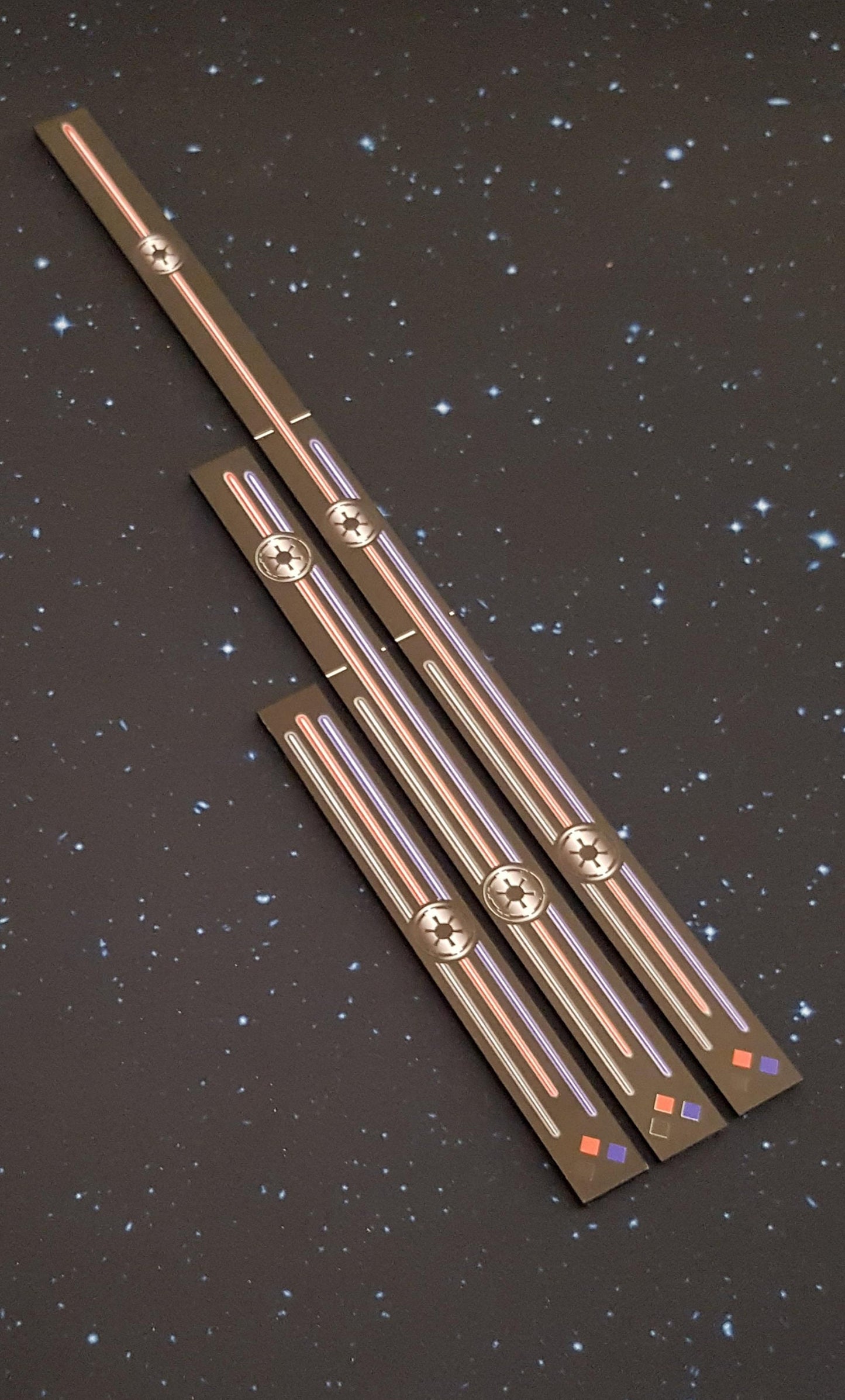 Acrylic Colour Printed Gaming Templates (Imperial) for Star Wars Armada