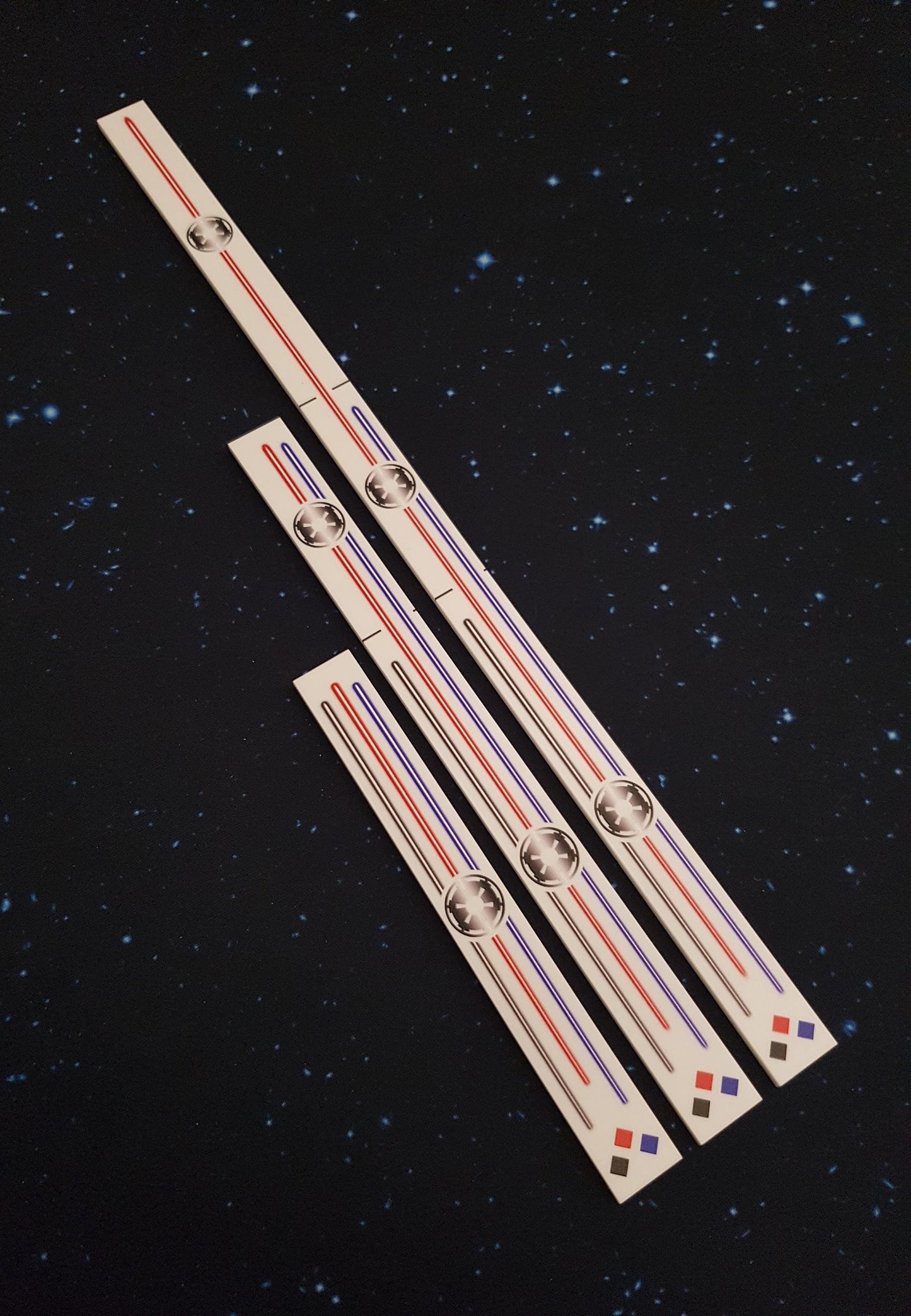 Acrylic Colour Printed Gaming Templates (Imperial) for Star Wars Armada
