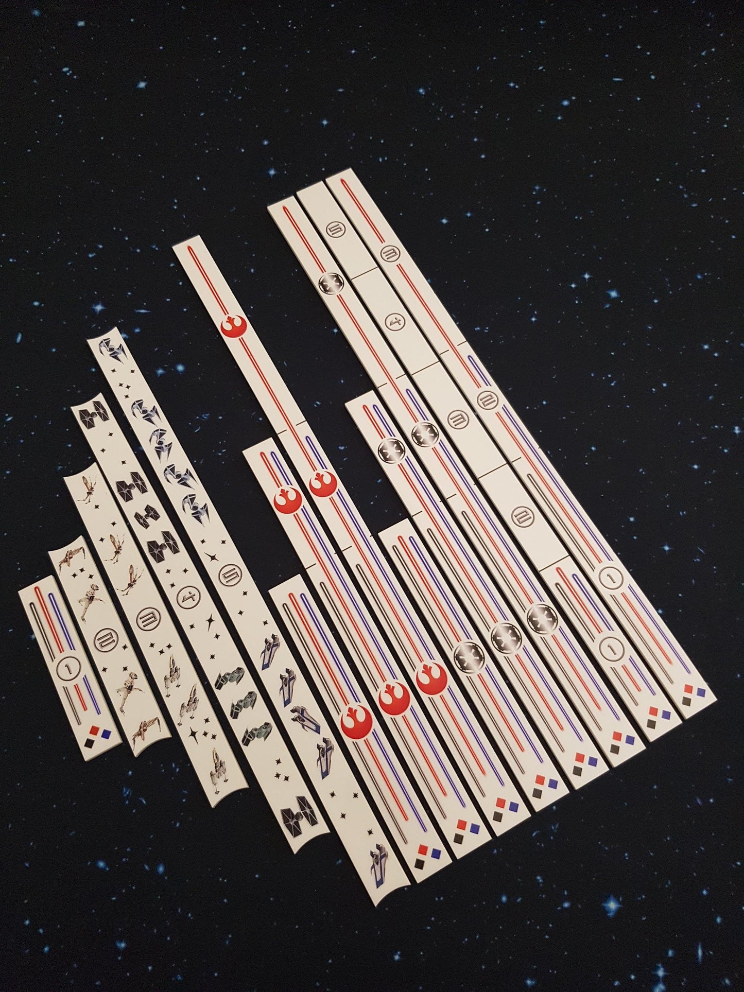 Acrylic Colour Printed Gaming Templates (Imperial) for Star Wars Armada