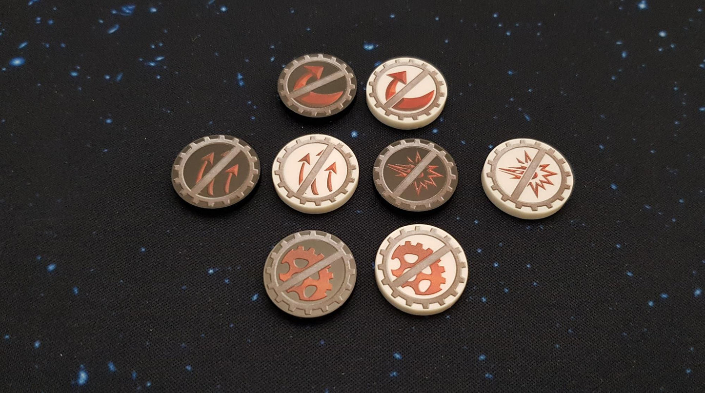 V2 Acrylic Colour Printed Gaming Tokens (Raid) for Star Wars Armada