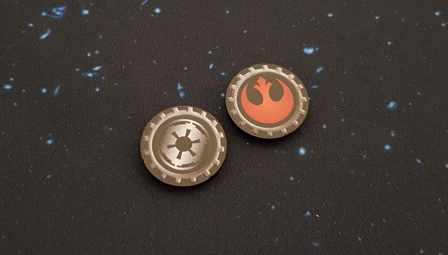 V2 Acrylic Colour Printed Gaming Tokens (Victory) for Star Wars Armada