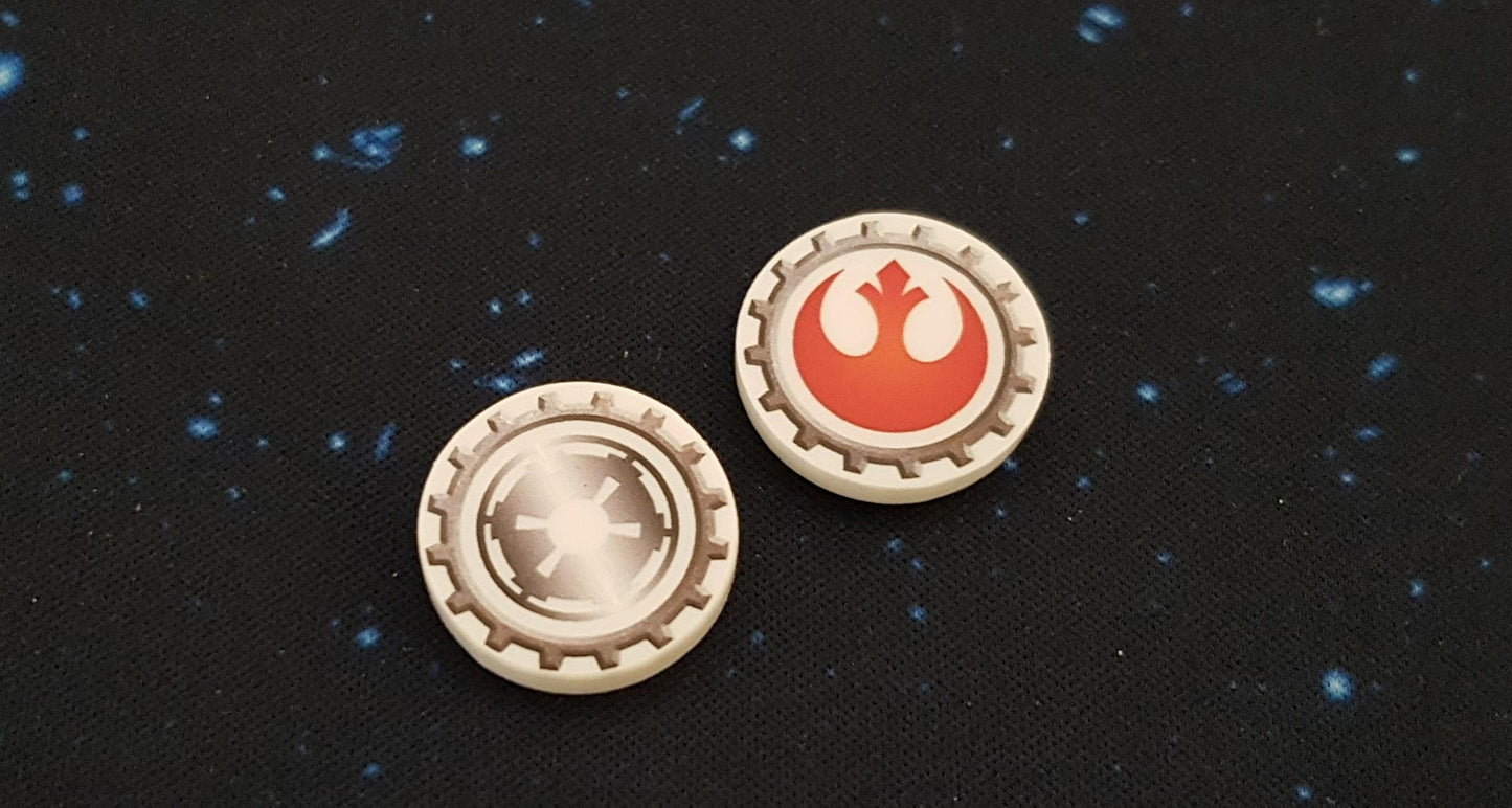V2 Acrylic Colour Printed Gaming Tokens (Victory) for Star Wars Armada