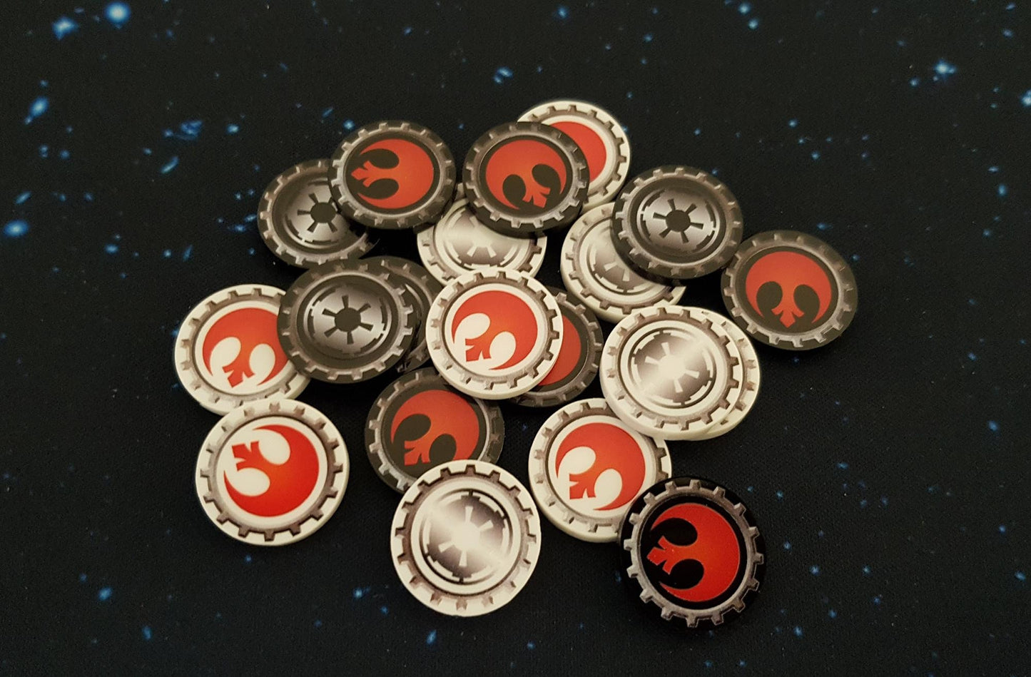 V2 Acrylic Colour Printed Gaming Tokens (Victory) for Star Wars Armada