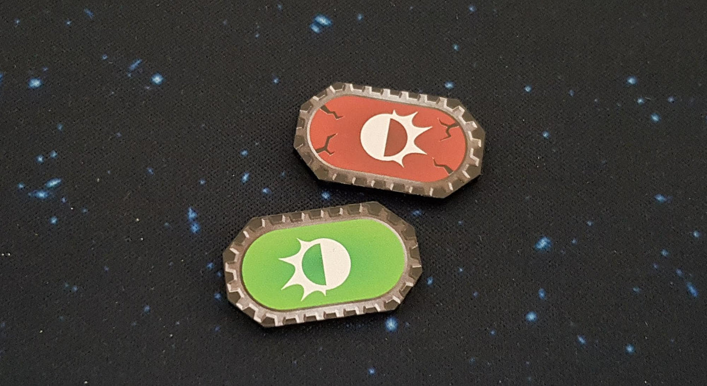 V2 Acrylic Colour Printed Gaming Tokens (Defense) for Star Wars Armada