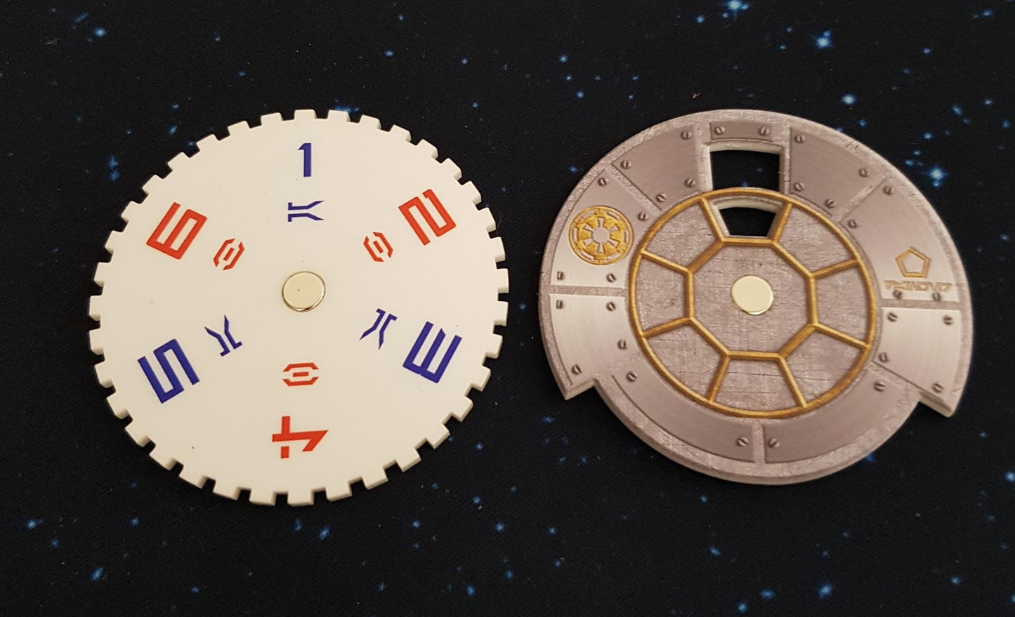Acrylic Colour Printed Gaming Dials for Star Wars Armada