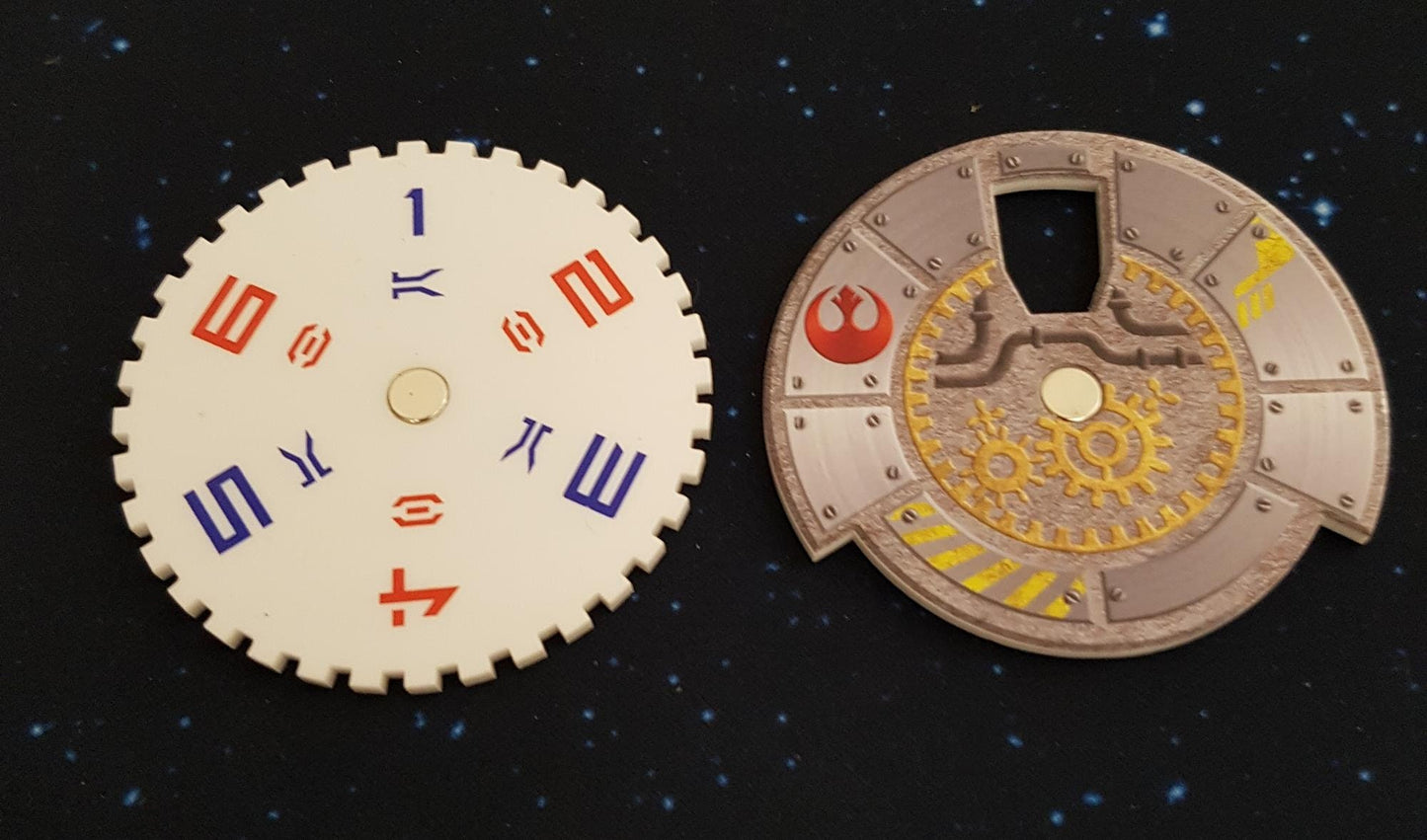 Acrylic Colour Printed Gaming Dials for Star Wars Armada
