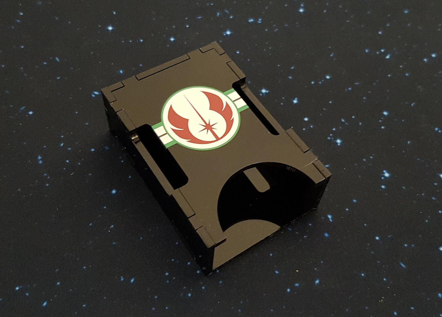 V2 Black Acrylic, Colour Printed Jedi Collection (Templates, Tray, Damage Decks) for Star Wars X-Wing