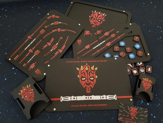 V2 Black Matt Acrylic Colour Printed and Engraved Darth Maul Collection *LIMITED EDITION 2* for Star Wars X-Wing