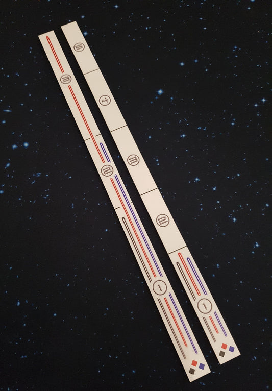 Acrylic Colour Printed Gaming Templates (Range) for Star Wars Armada