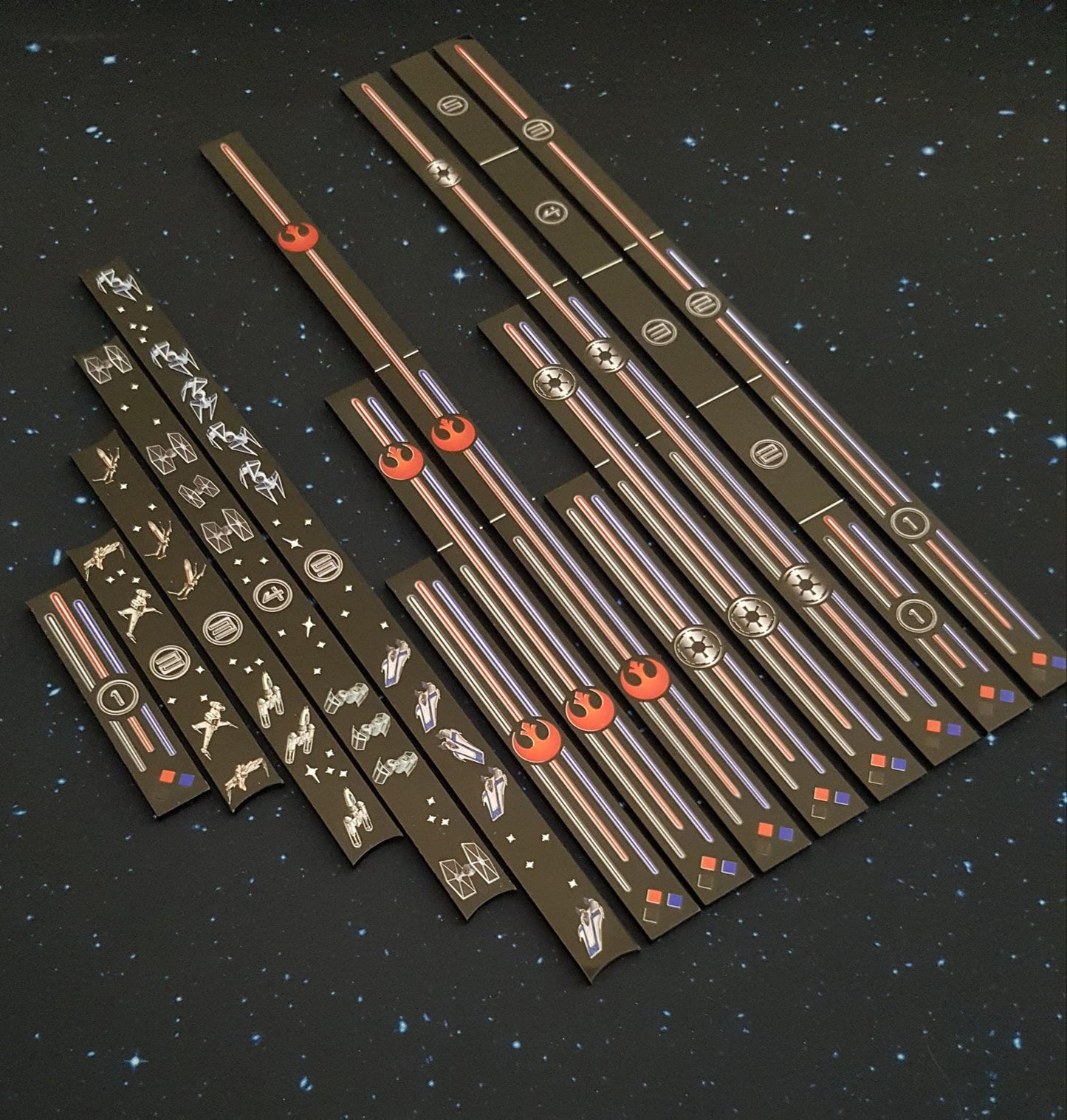 Acrylic Colour Printed Gaming Templates (Imperial) for Star Wars Armada
