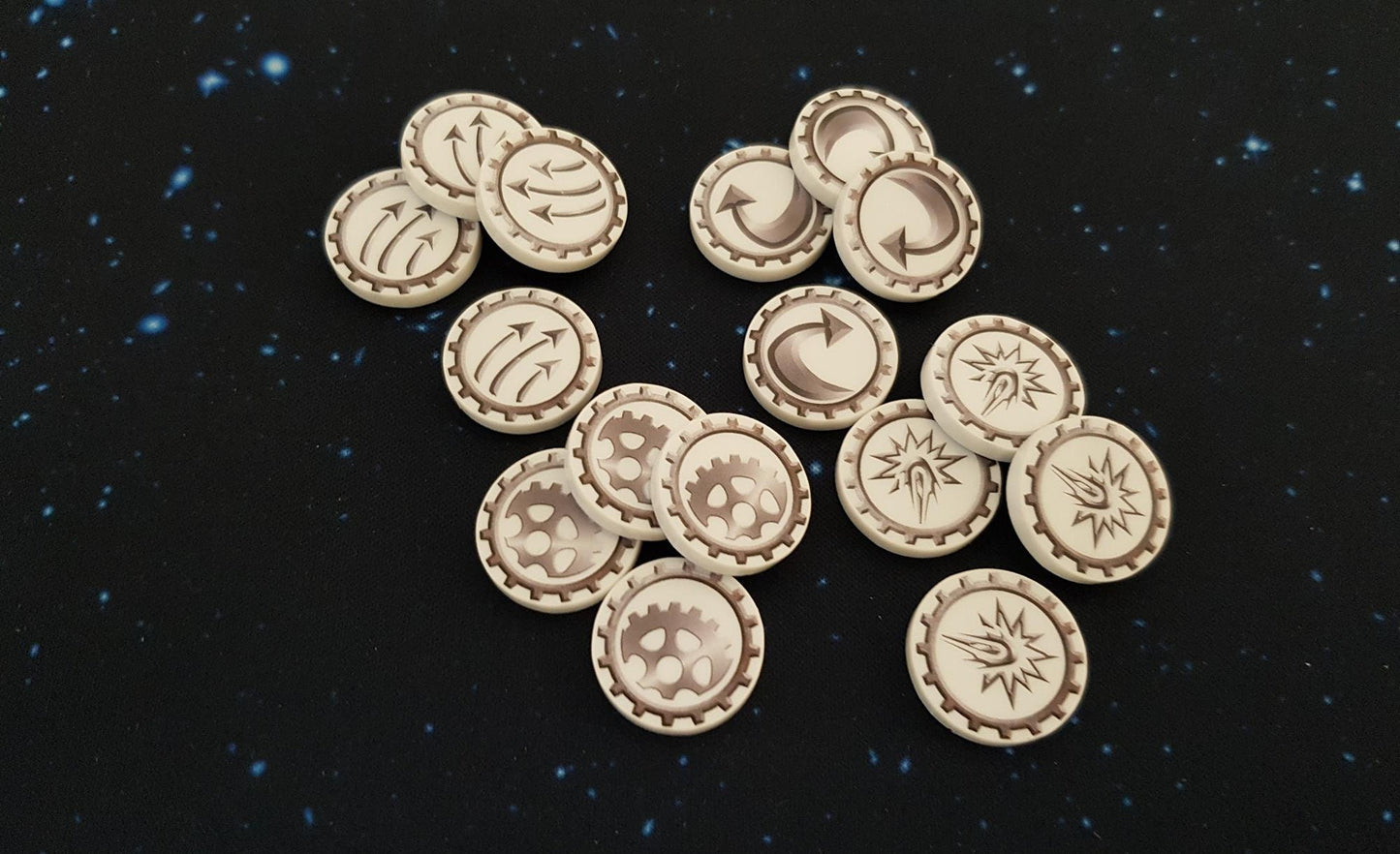 V2 Acrylic Colour Printed Gaming Tokens (Command) for Star Wars Armada